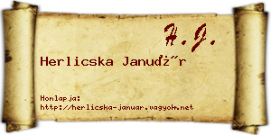 Herlicska Január névjegykártya